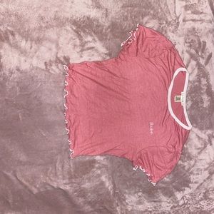 Blush pink babygirl crop tee shirt medium